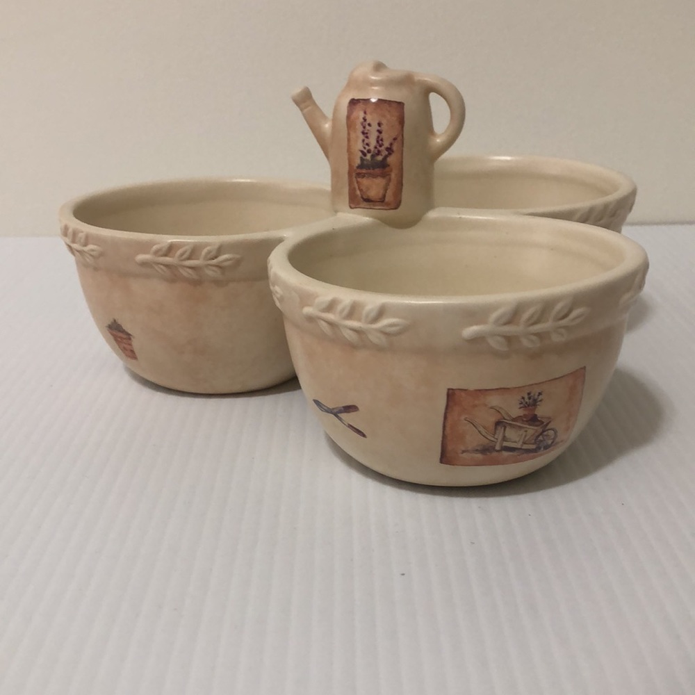 Sonoma Lifestyle for Home Summer Fields Triple Condiment Dish